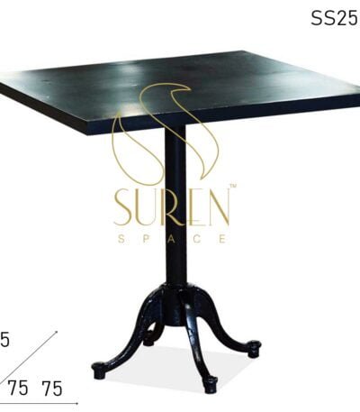 Cast Iron Metal Top Outdoor Table Design