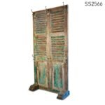 Green Distress Solid Wood Room Divider