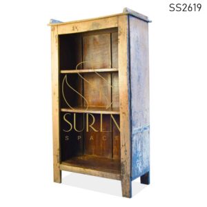 SS2619 Suren Space Old Wood Distress Finish Open Bookcase