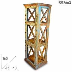 SS2663 Suren Space Old Wood Reclaimed Design Handmade Bookcase