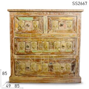 SS2667 Сурен Пространства Белый Distress Multi Drawer Переработанный деревянный ящик груди