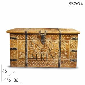 SS2674 Suren Space Hand Carved Unique & Ethnic Storage Trunk