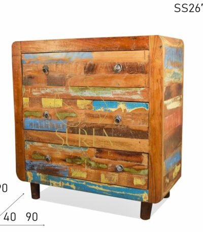 Three Drawer Reclaimed Wood Drawer Chest