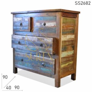 Reclaimed Wood Hand Crafted Drawer Chest