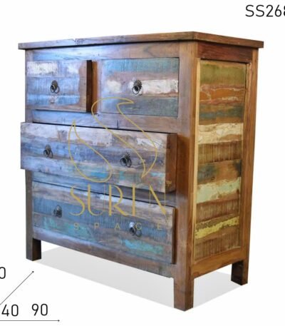 Reclaimed Wood Hand Crafted Drawer Chest