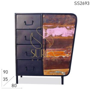 SS2693 Suren Space Vintage Looking Industrial Four Drawer Cabinet