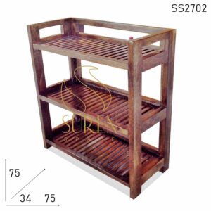SS2702 Suren Space Folding Solid Wood Bookcase Case Cum Shoe Rack