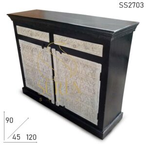 SS2703 Suren Space Dual Shade Hand Carved Cabinet Design