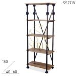 SS2718 Suren Space Industrial Solid Wood Crafted Bookcase