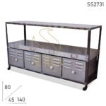 SS2731 Metal Finish Industrial Console Table