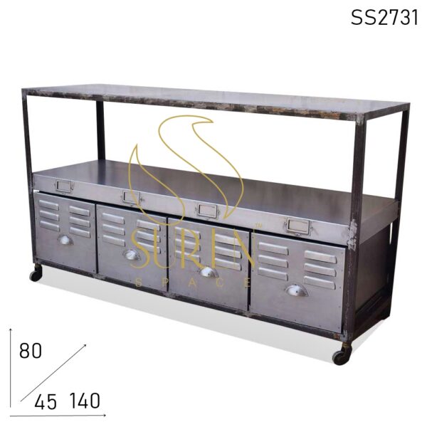 SS2731 Metal Finish Industrial Console Table