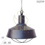 Black Finish Hanging Industrial Restaurant Lamp