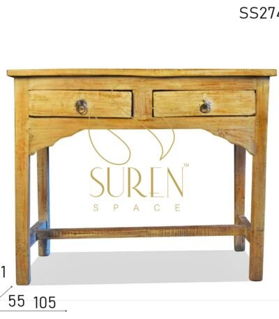 White Distress Indian Wood Console Table Design