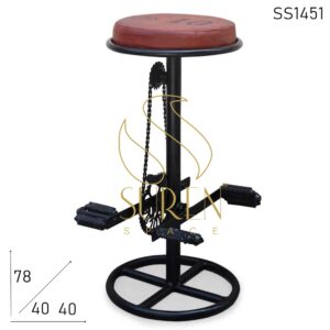 Unique Design Cycle Inspire Industrial Theme Bar Stool