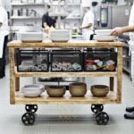 industrial cart for restaurant