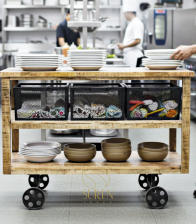 industrial cart for restaurant