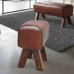 Indian Handcrafted Pure Leather Stool