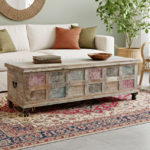 Multi-Colored Reclaimed Wood Trunk