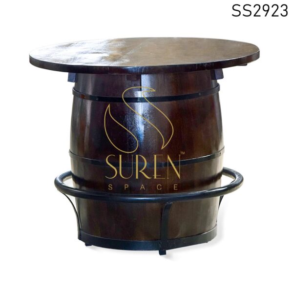 Barrel Drum Design Round Dining Dining Table