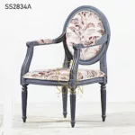 Carved Hand Rest Solid Wood French Furniture Inspire Chair