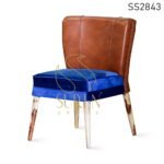 Duel Shade Velvet Leatherette Fine Dining Chair