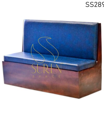 Indian Solid Wood Pure Leather Booth Sofa