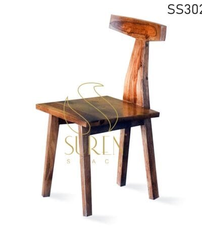 Light Walnut Solid Sheesham Wood Dining Chair