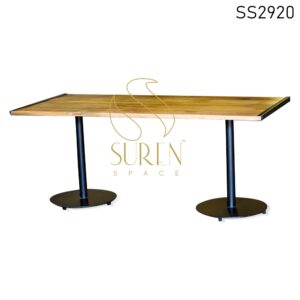 MS Folding Mango Wood Industrial Dining Table