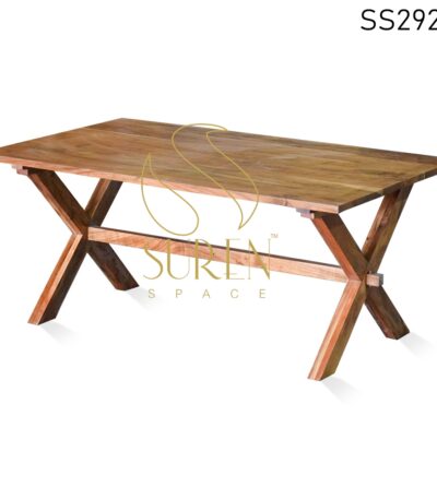 Natural Finish Acacia Wood Folding Dining Table
