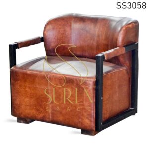Pure Leather MS Hand Based Single Seater Sofa