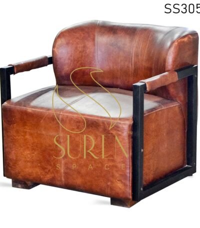 Pure Leather MS Hand Based Single Seater Sofa