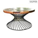 Reclaimed Wood MS Base Round Center Table