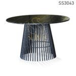 Round Granite MS Heavy Base Commercial Outdoor Table
