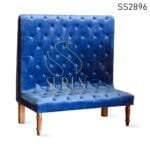 Tufted Velvet High Back Restaurant Sofa