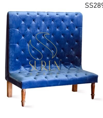 Tufted Velvet High Back Restaurant Sofa