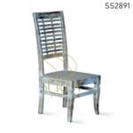 White Distress Solid Wood Natural Cane Dining Chair