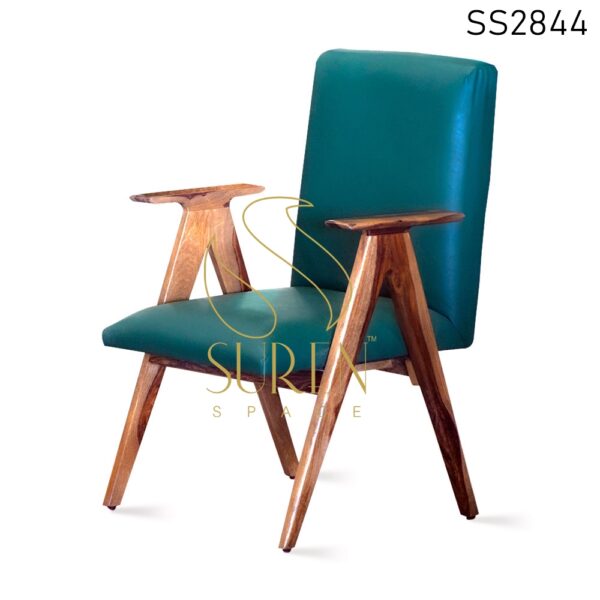 Wooden Hand Rest Designer Commercial Dining Chair