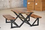 MS Dining Table Design | MS Wood Furniture | Solid Wood Table & Bench a 224