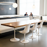 White Finish Casting Acacia Top Folding Dining Table