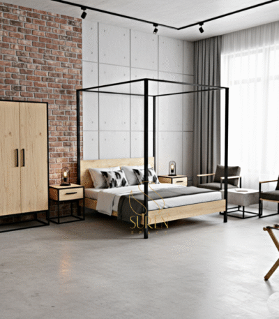 industrial theme hotel room furniture design