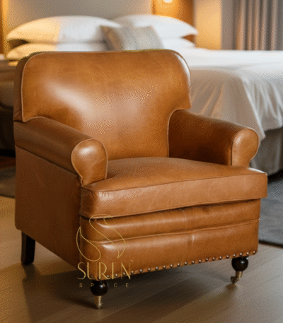 leather single seater sofa