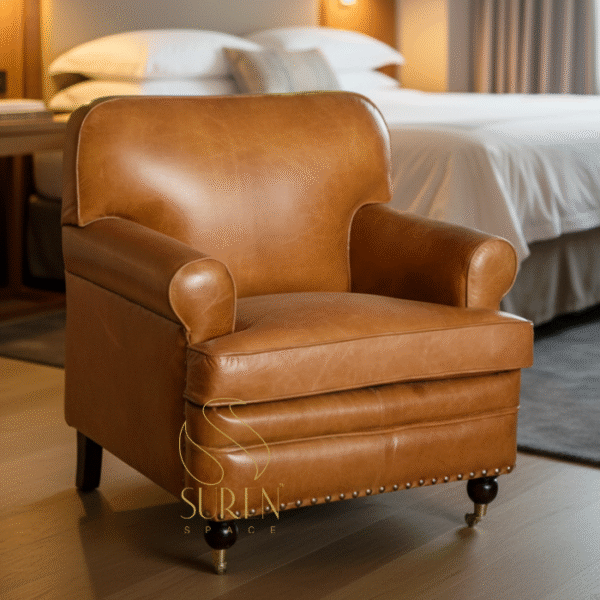 leather single seater sofa