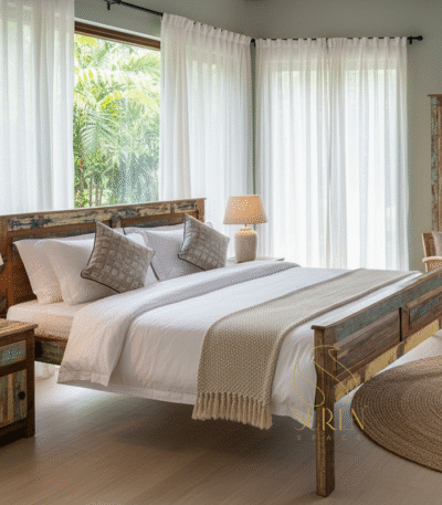reclaimed wood hotel room furniture design