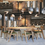 solid wood restaurant dining set