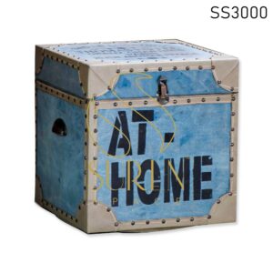 AT Home Printed Handcrafted Box Cum Stool Design