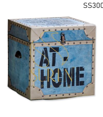 AT Home Printed Handcrafted Box Cum Stool Design