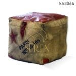 Cotton Filled Printed Corner Stool