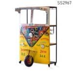 Hand Painted Tuk Tuk Bar Cabinet