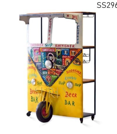 Hand Painted Tuk Tuk Bar Cabinet