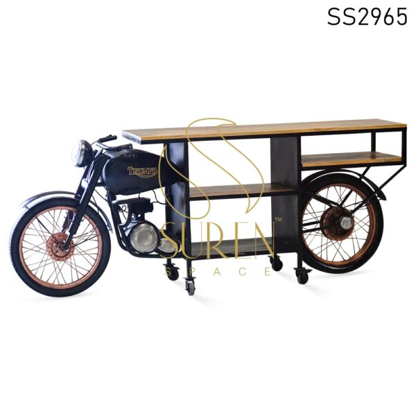 Indian Moped Design Automobile Display Cabinet